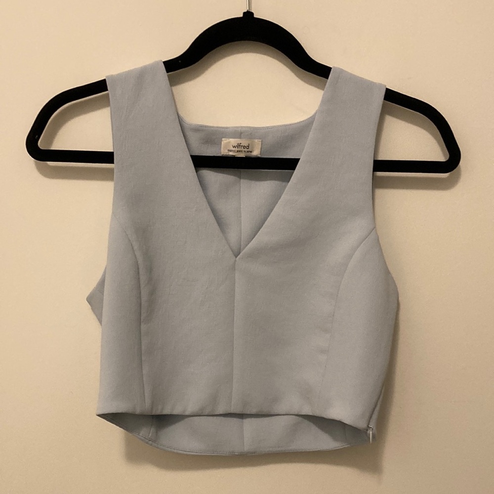 Wilfred Crop Top, Light Blue, Size XS
